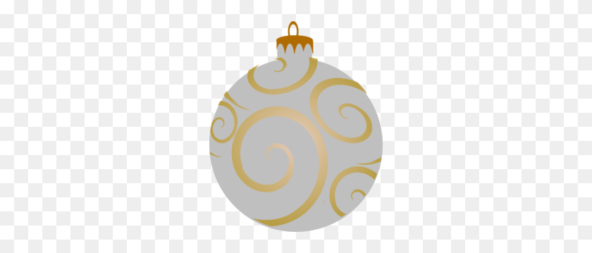 246x299 Silver Tree Ornament Clipart - Christmas Tree With Ornaments Clipart