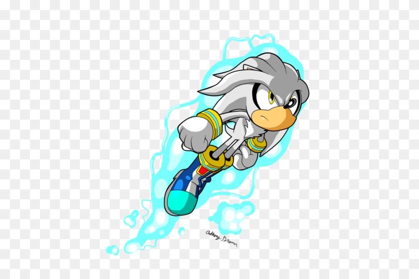 450x500 Silver The Hedgehog - Silver The Hedgehog Png