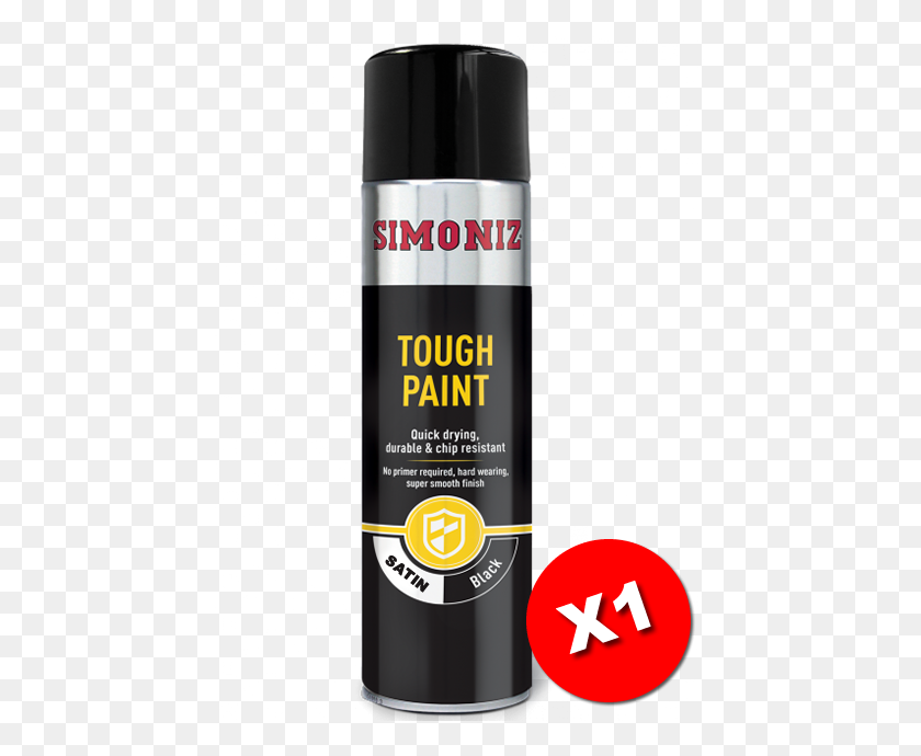 451x630 Simoniz Tough Satin Black Acrylic One Coat Spray Paint - Spray Paint PNG