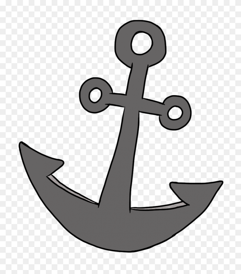 828x950 Simple Anchor Pirate Clipart - Pirate Clip Art