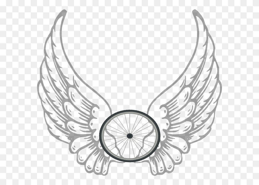 600x539 Simple Angel Wings Template Angel Wing Transparent Clip Art - Snitch Clipart