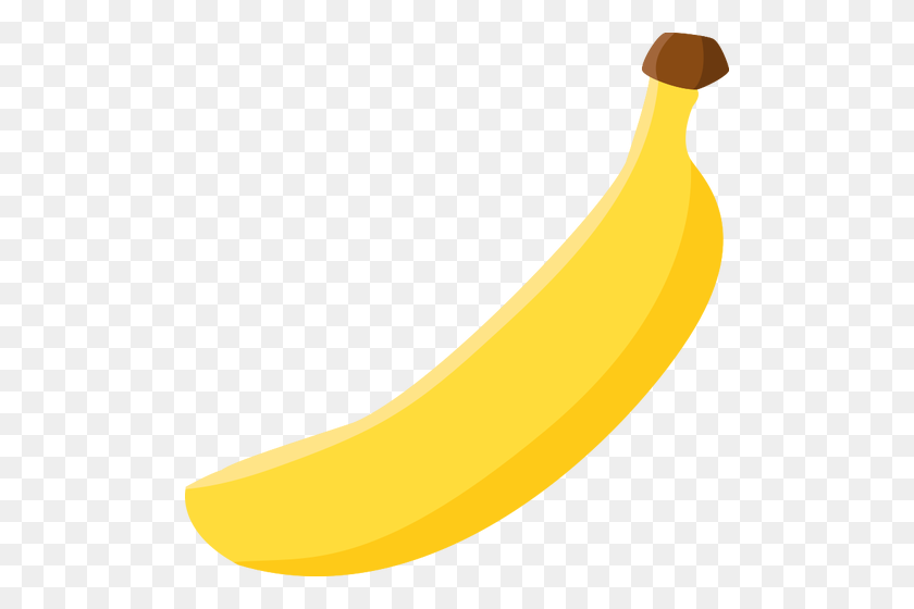 500x500 Простое Векторное Изображение Банана - Банановый Пудинг Клипарт