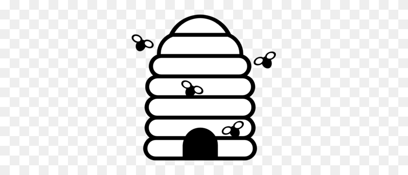 297x300 Simple Beehive Art Clip Art - Beehive Clipart Black And White