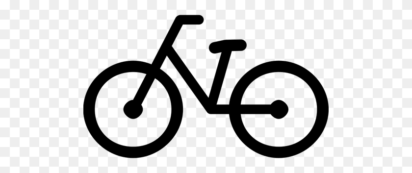 500x293 Simple Bicycle Pictogram Vector Clip Art - Tire Clipart Black And White