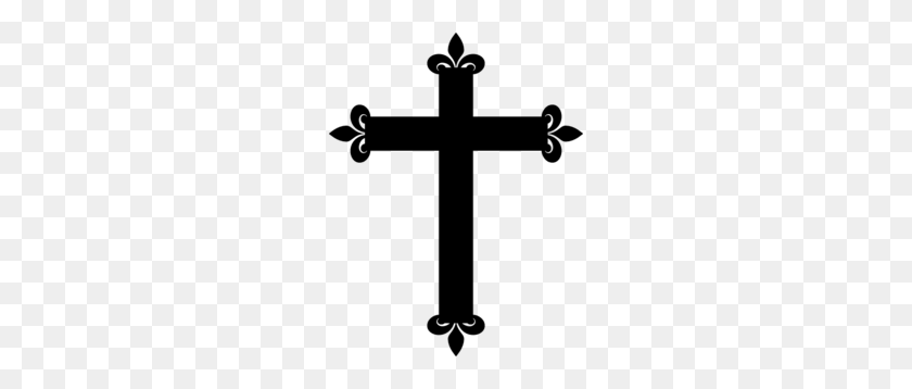234x298 Простой Черный Крест Картинки - Богато Украшенный Крест Клипарт