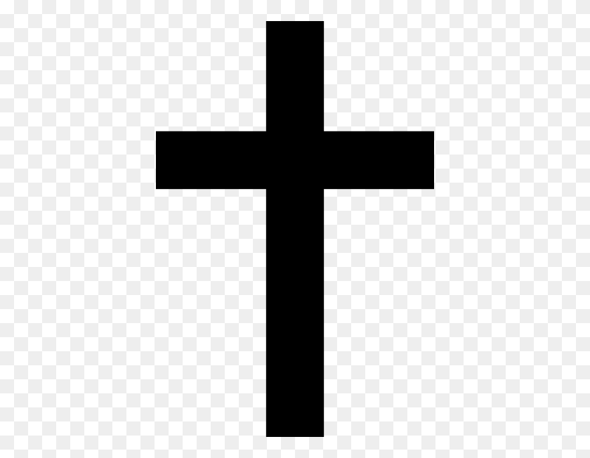 396x592 Simple Black Cross Clip Art - Celtic Cross Clipart