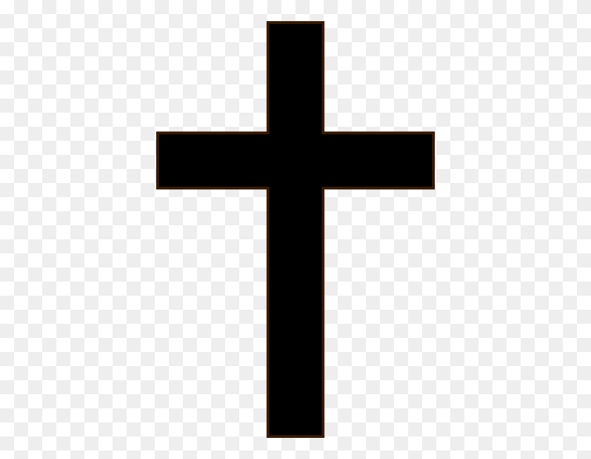396x592 Simple Black Cross Clip Art - Free Cross Clipart Black And White