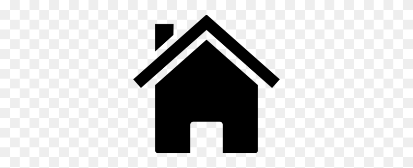 298x282 Simple Black House Png, Clip Art For Web - Wood Clipart Black And White