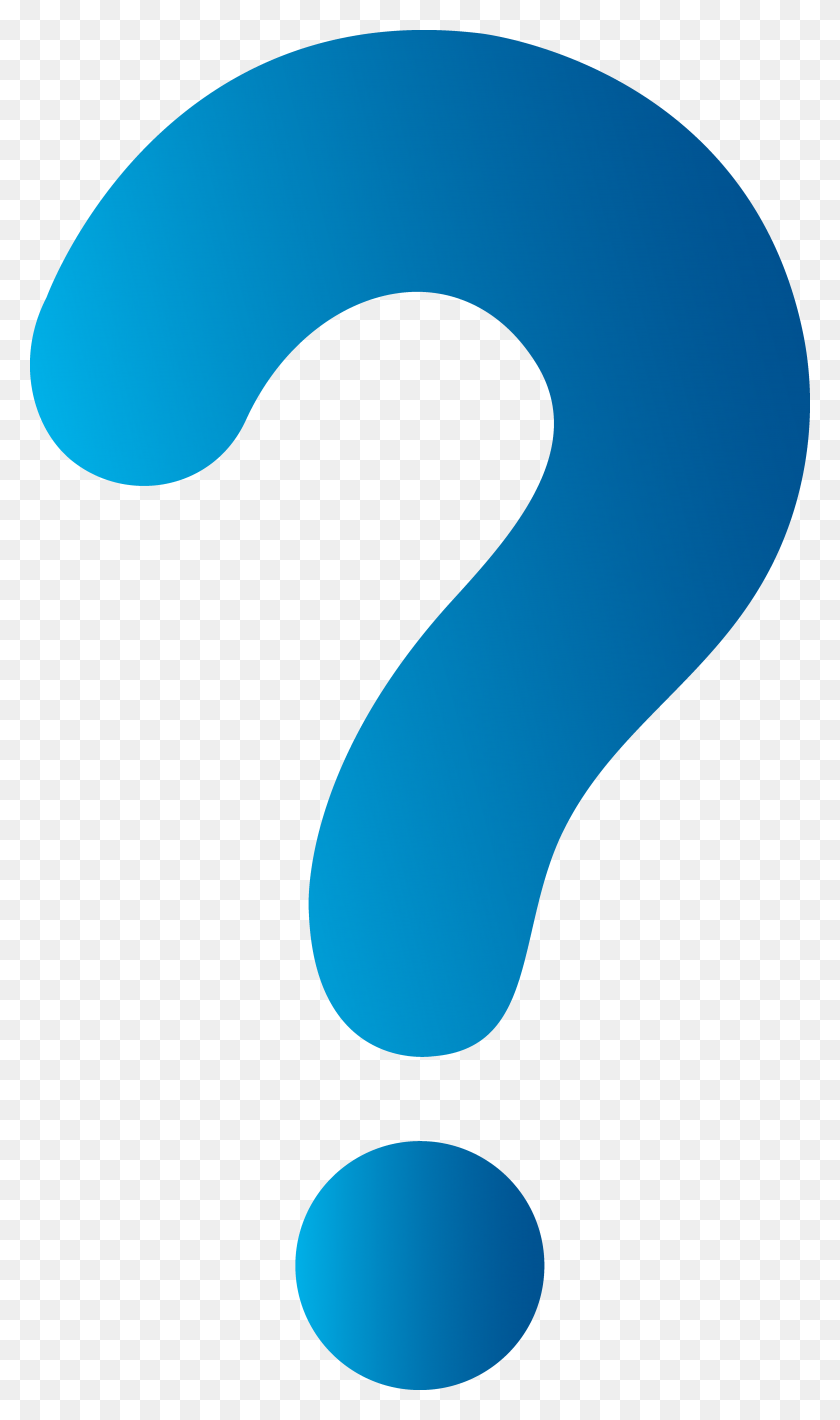 4429x7723 Simple Blue Question Mark - Question Clipart