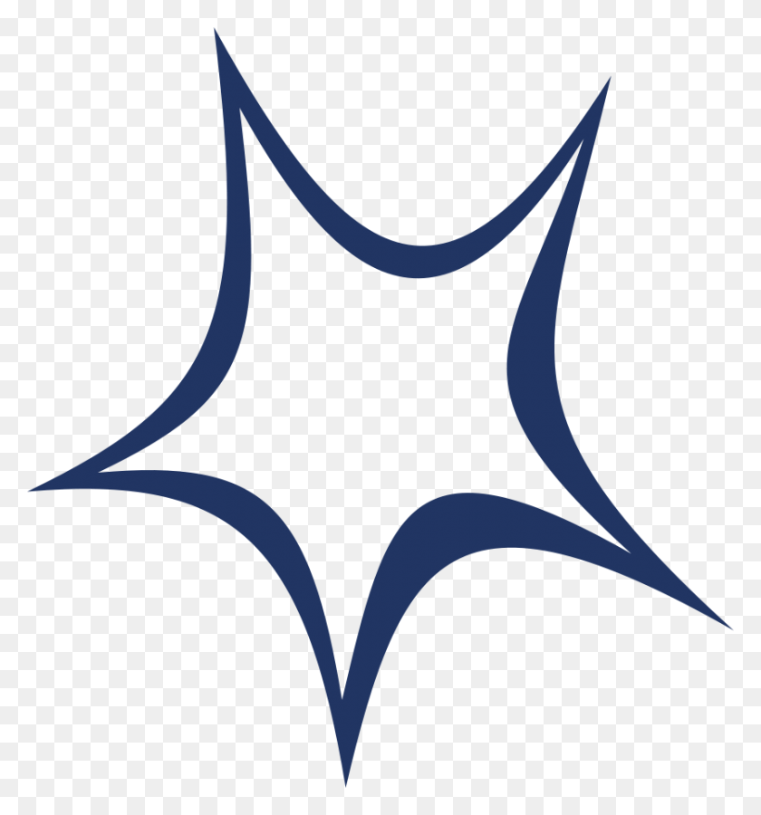 835x900 Simple Blue Star Png Clip Arts For Web - Blue Stars PNG