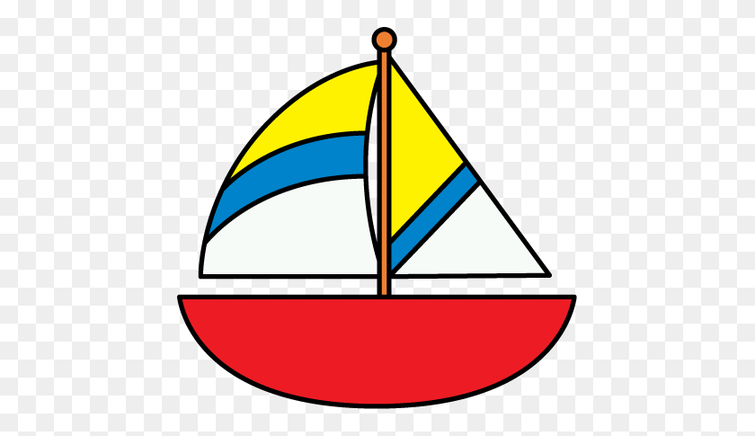 445x425 Клипарты Простые Лодки - Старый Корабль Клипарт