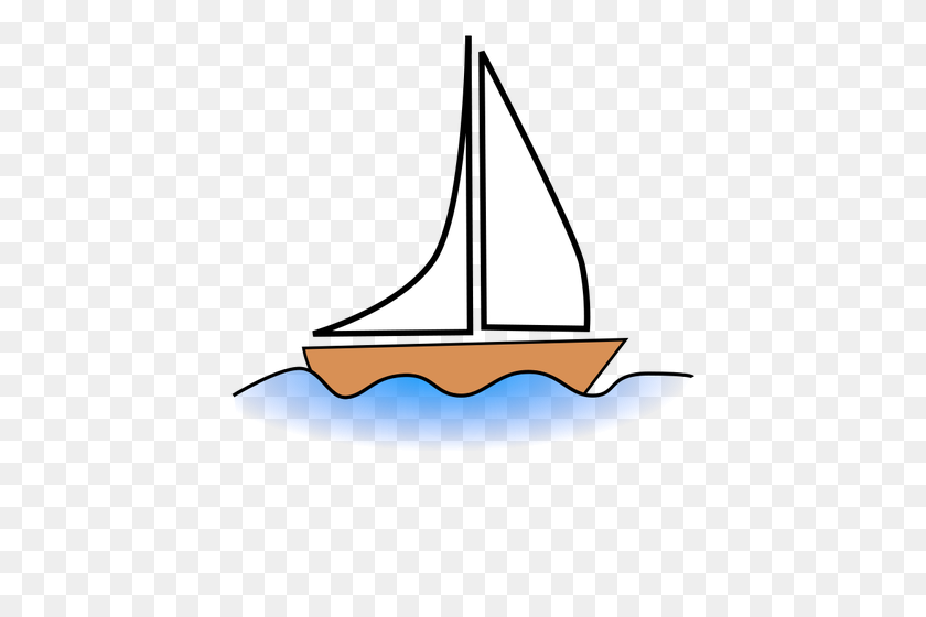 420x500 Simple Boat Vector Drawing - Barge Clipart
