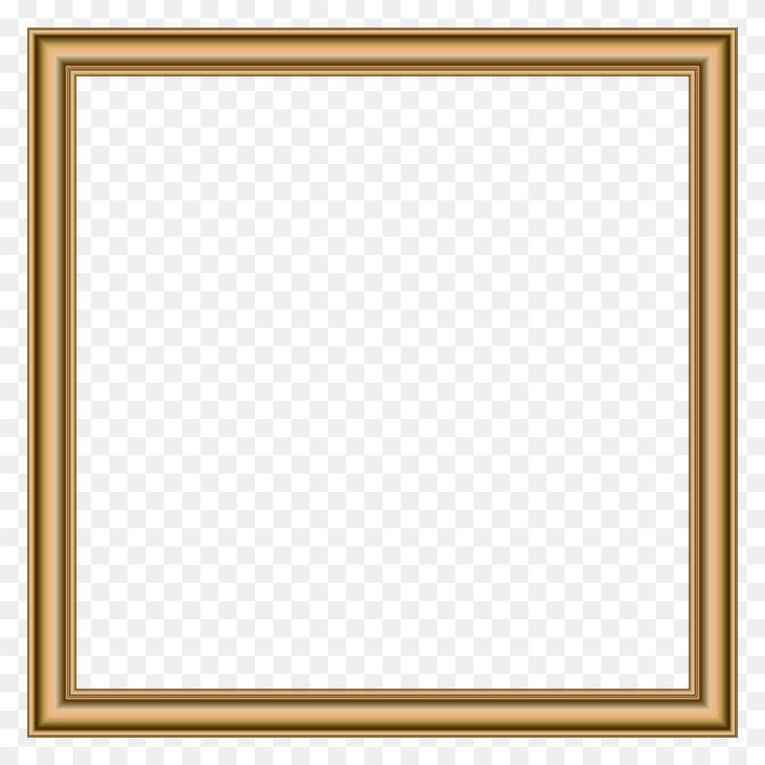 5945x5945 Simple Border Transparent - Gold Frame Border PNG