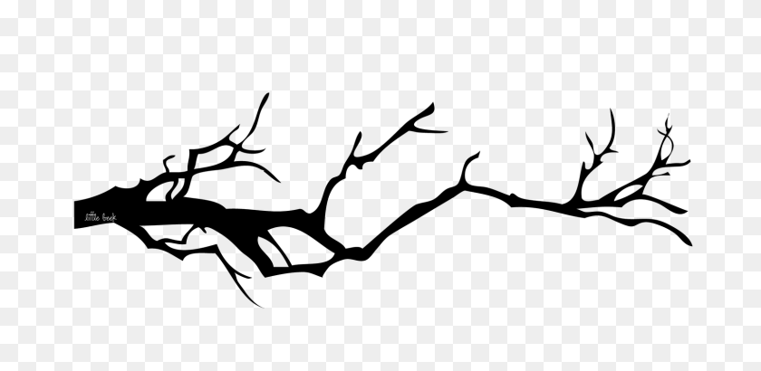 1600x719 Simple Branch Cliparts - Bare Tree Clipart Black And White