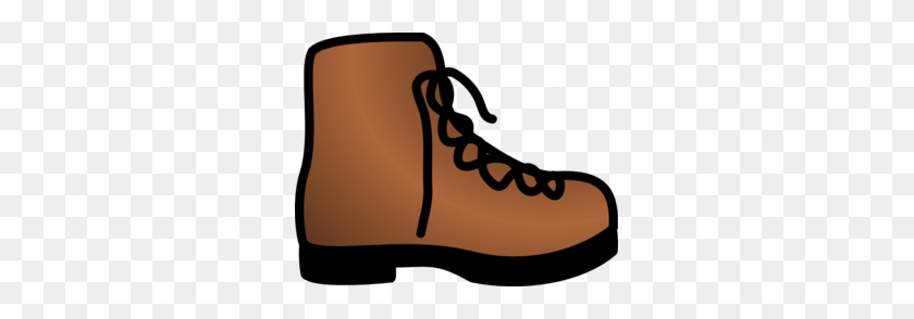 297x234 Simple Brown Boot Clip Art - Work Boot Clipart