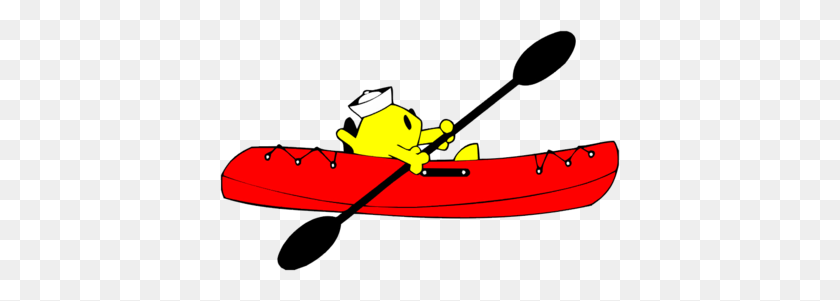 400x241 Simple Canoe Clipart Clip Art Of Kayak Or Canoe With Paddle - Canoe Clipart