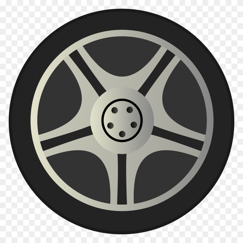 2400x2400 Simple Car Wheel Tire Rims Side View Icons Png - Tire PNG