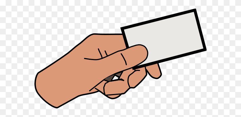 600x347 Simple Cartoon Hand Holding Card Clip Art - Hold Clipart