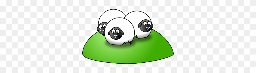 300x181 Simple Cartoon Sheep Clip Art - Herd Clipart