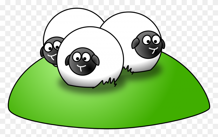 2400x1450 Simple Cartoon Sheep Icons Png - Sheep PNG