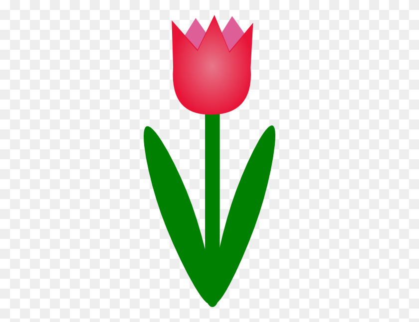 264x587 Simple Cartoon Tulip Png, Clip Art For Web - Simple Flower Clipart