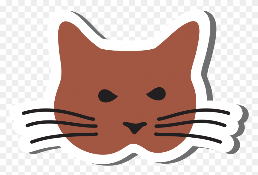 2288x1499 Simple Cat Head Icons Png - Cat Head PNG