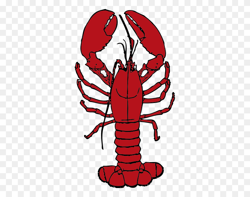 337x600 Simple Clipart Lobster - Stained Glass Window Clipart