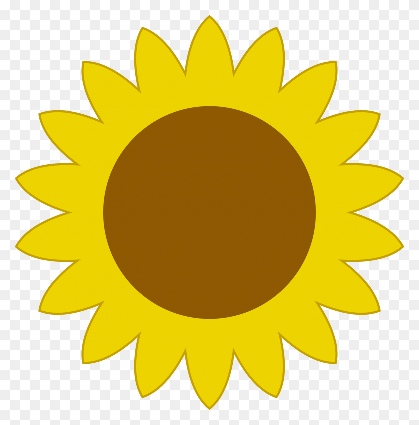 2364x2400 Simple Clipart Sunflower - Sunflower Clipart Outline