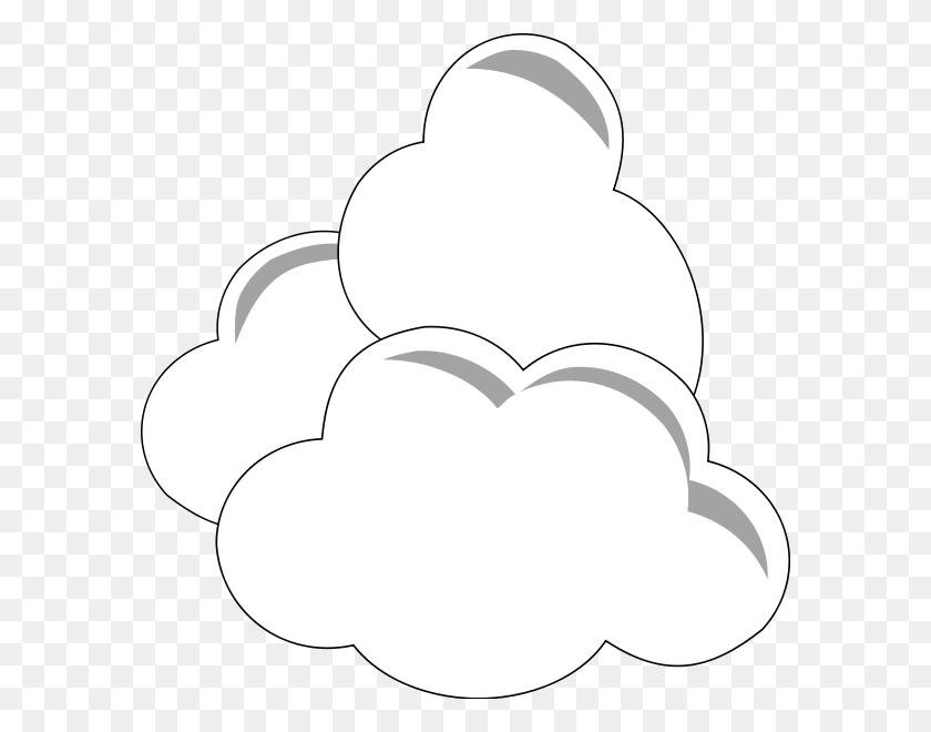 586x600 Simple Clouds Png Clip Arts For Web - Cartoon Clouds PNG