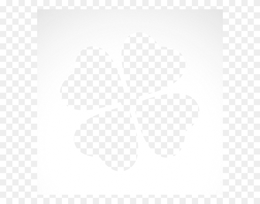 600x600 Простой Цветной Винил Фабрика Наклеек С Четырьмя Листьями Клевера - Четырехлистный Клевер Png