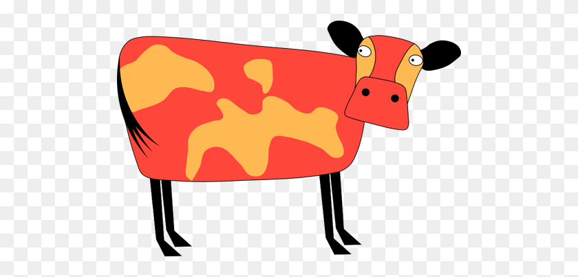 500x343 Dibujo Vectorial De Vaca Simple - Ubre De Vaca Clipart