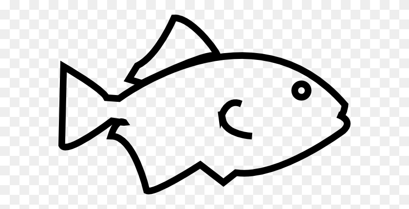 600x369 Простые Контурные Изображения Рыбы Картинки Бесплатные Клипарт Изображения - Круг Контурный Клипарт