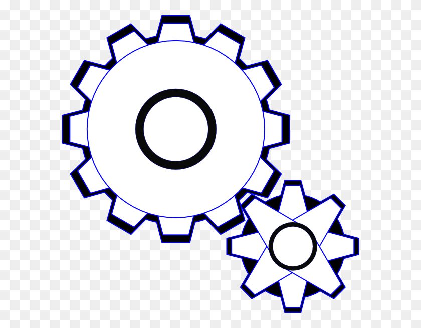 594x595 Simple Gears Clip Arts Download - Gear Clipart PNG