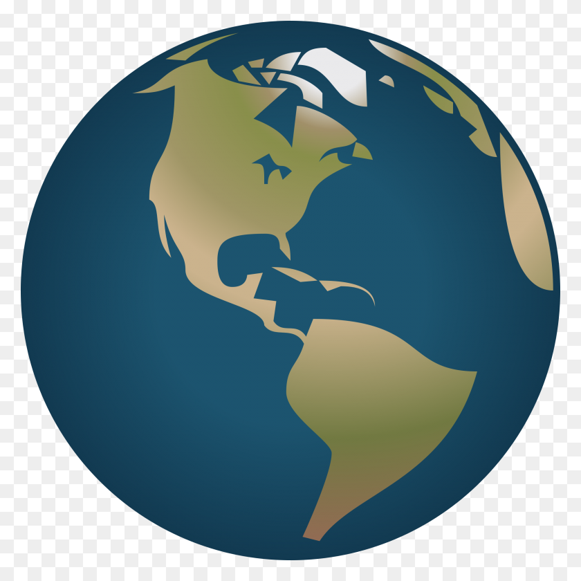 2400x2400 Simple Globe Facing America Icons Png - America PNG