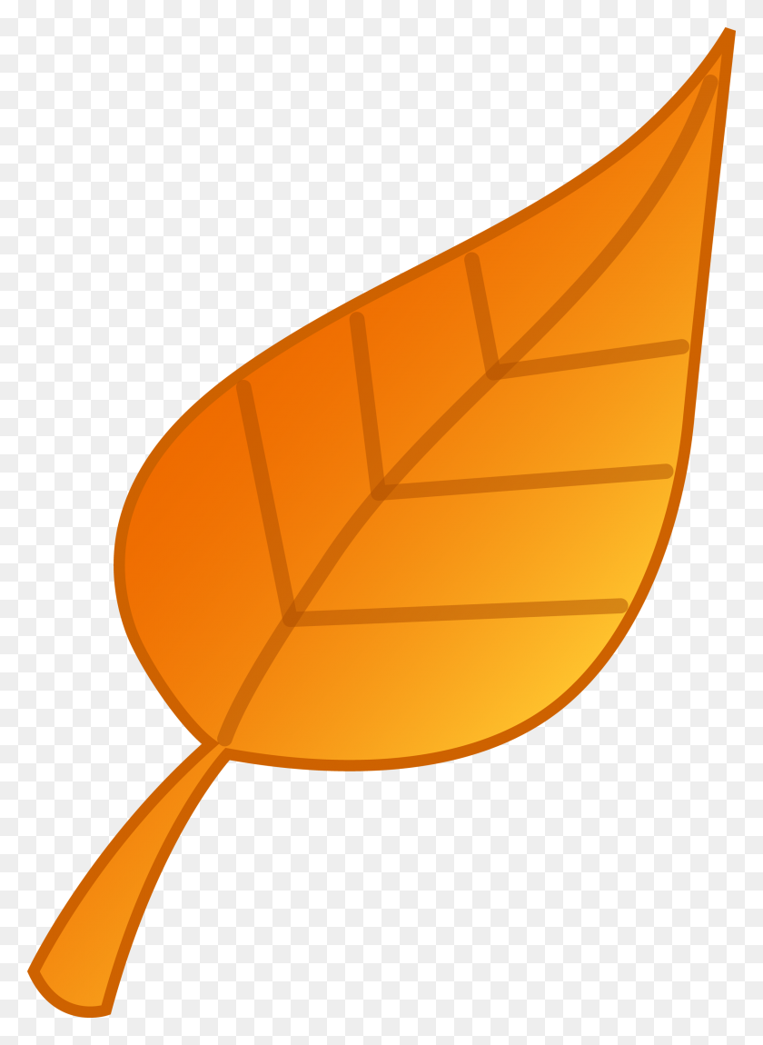 2504x3500 Simple Golden Leaf Vector Art - Free Nature Clipart