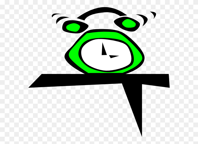 600x551 Simple Green Alarm Clock Green Alarm Clocks - Due Date Clipart