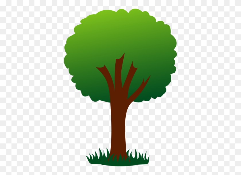 393x550 Simple Green Tree Design Clip Art Tree Designs - Pear Tree Clipart