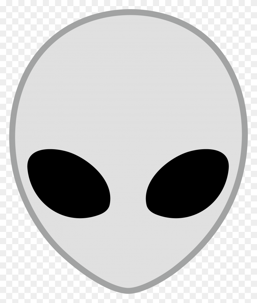 3693x4421 Simple Grey Alien Head - Momentum Clipart