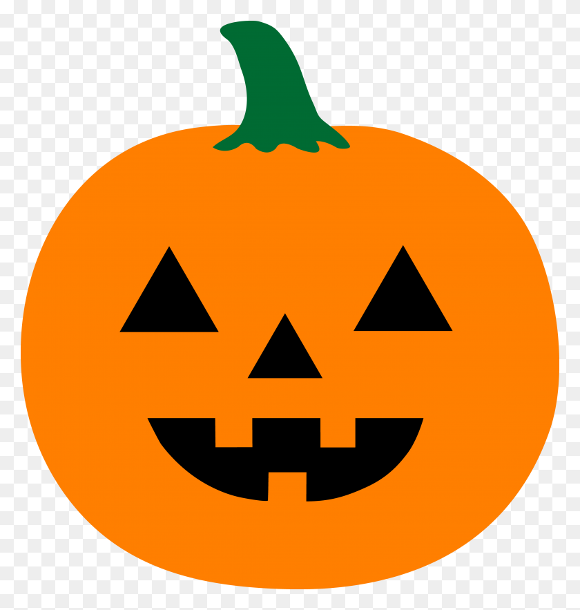 4249x4485 Simple Halloween Jack O Lantern - Scary Pumpkin Clipart