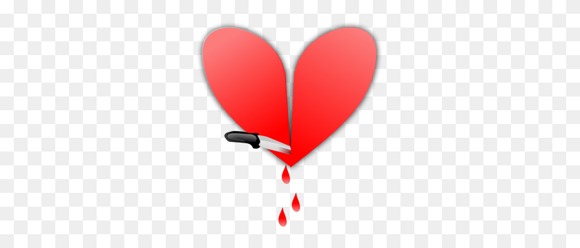 271x300 Simple Heart Clip Art Free - Half Heart Clipart