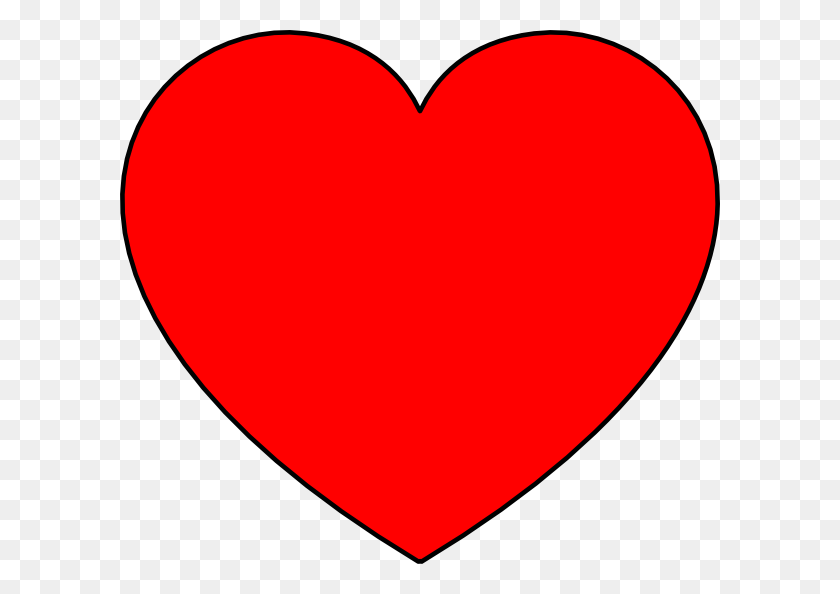 600x534 Простое Сердце С Красной Заливкой Картинки - Простое Сердце Клипарт