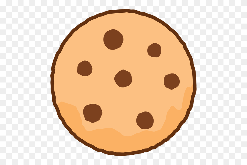 498x500 Simple Illustration Of A Cookie - Chocolate Chip Cookie Clipart