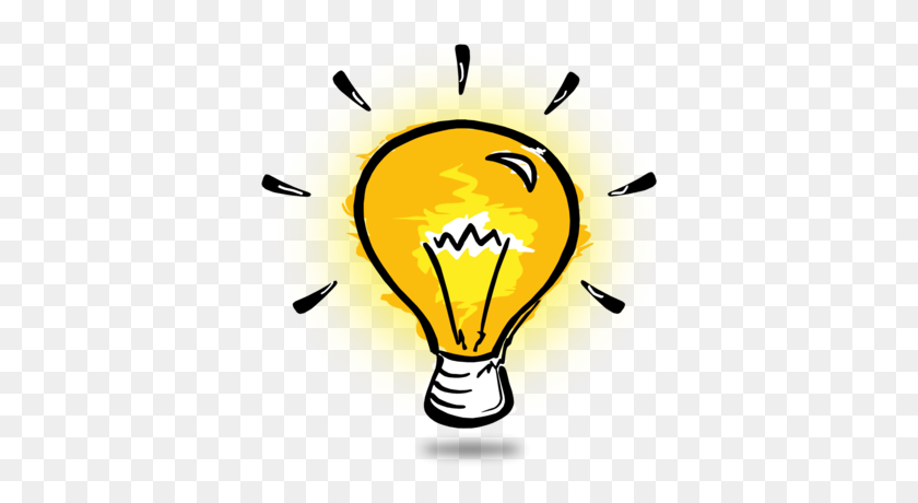 400x400 Простая Лампочка Мышления Картинки Инициирование Генерации Идеи - Выключатель Света Клипарт
