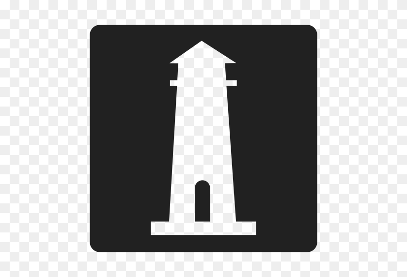 512x512 Simple Lighthouse Square Icon - Lighthouse PNG