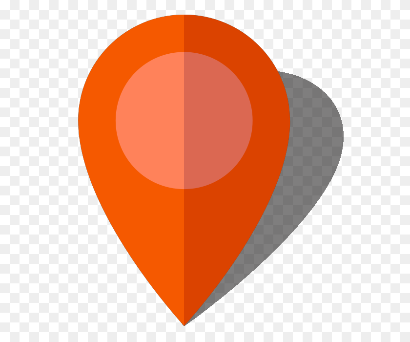 568x640 Simple Location Map Orange Free Vector Data - Orange PNG