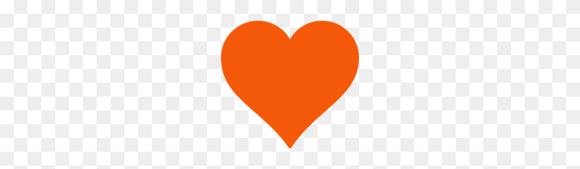 200x185 Simple Orange Heart Png Clip Arts For Web - Orange Heart PNG