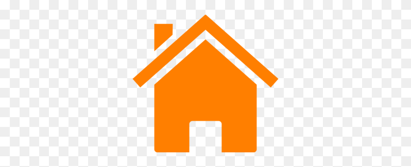 298x282 Simple Orange House Clip Art - House PNG Clipart