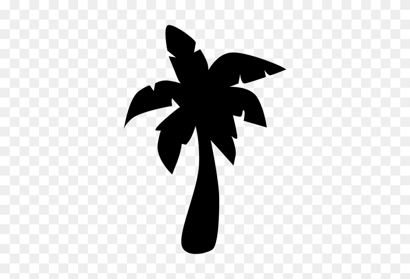 512x512 Simple Palm Tree Silhouette - Palm Tree Silhouette PNG
