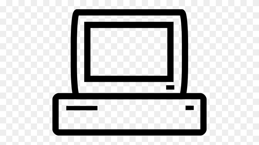 500x410 Simple Pc Computer Icon Vector Drawing - Computer Black And White Clipart