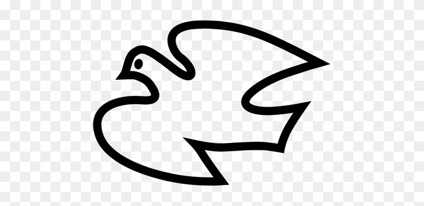 500x348 Simple Peace Dove - Peace Dove Clipart
